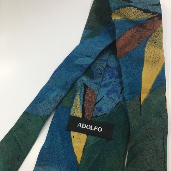 Menswear Necktie Adolfo 100% Rayon - Picture 6 of 7